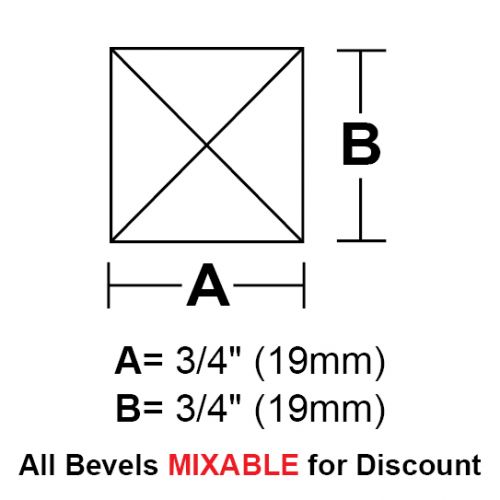 BV3434-Square Peaked Bevel 3/4"