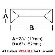 BV346-Rec.Peaked Bevel 3/4"x6"