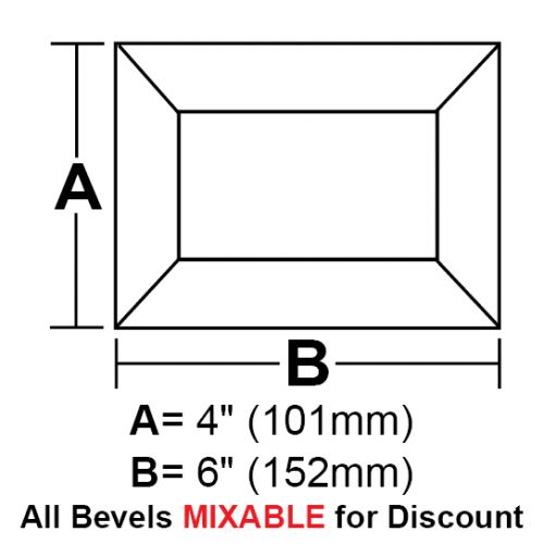 BV46CS-Case 120ea. Rec.Bevel 4"x6" 