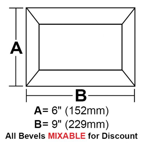 BV69CS-Case 60ea. Rec.Bevel 6"x9" 