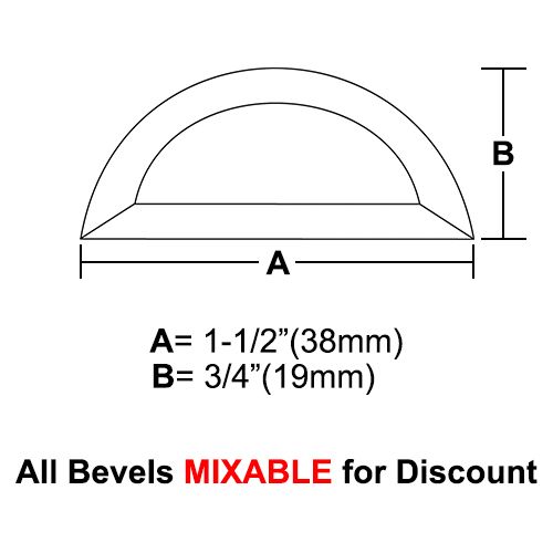 BVHR15-Half Circle Bevel 1.5"x3/4"