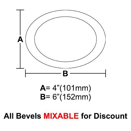 BVO46CS-Case 120ea. Oval Bevel 4"x6" 