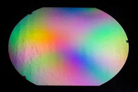 DC862C-CBS Thin Dichroic Rainbow Mix On Black 4"x4.75" - 90 COE