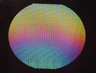 DC942B-CBS Thin Dichroic Rainbow 1 On Clear Marquis 8"x9" - 90 COE