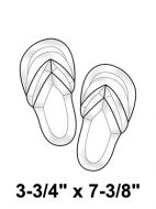 EC813-Exquisite Cluster Flip Flops