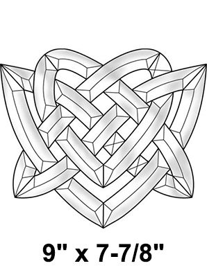 EC828-Exquisite Cluster Celtic Heart